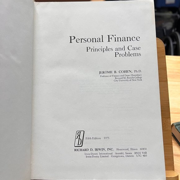Personal finance: Principles and Case Problems by Jerome B. Cohen 5th Edition 19 - Picture 5 of 12